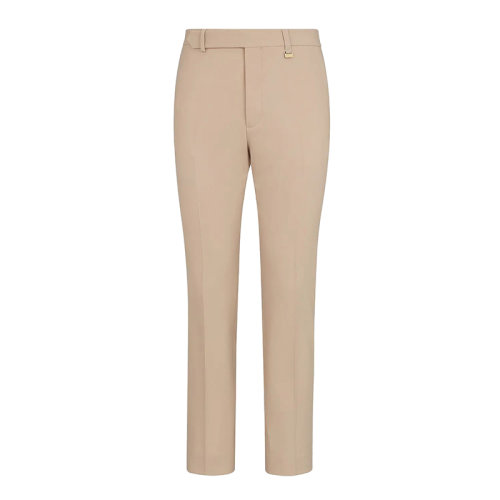 FENDI/芬迪 男士米色彈力羊毛修身長褲FB0720AGYEF0VG0