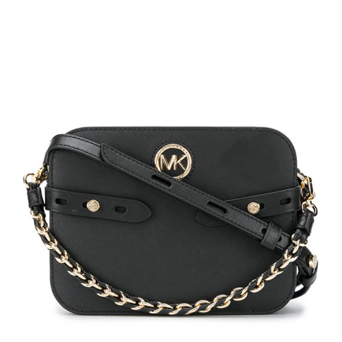 Michael Kors/邁克·科爾斯 時(shí)尚百搭 女士 黑色皮革單肩包斜挎包 32F0GNMC7L001 HJH0034C