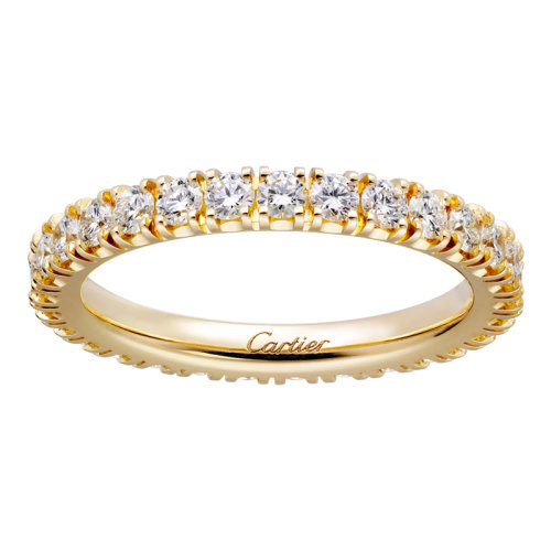 CARTIER/卡地亞 ALLIANCE ETINCELLE系列 18K金黃金鑲嵌38顆鉆石 結(jié)婚求婚訂婚戒指B4087000
