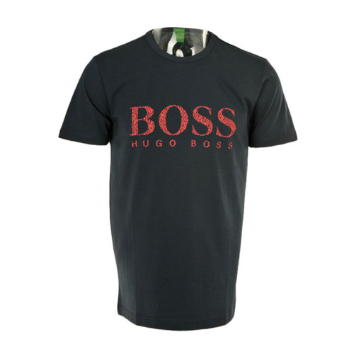 HUGO BOSS/雨果博斯 男士純色棉質(zhì)混紡氨綸經(jīng)典字母徽標(biāo)印花圓領(lǐng)短袖上衣T恤 TEE6-50325611 多色可選
