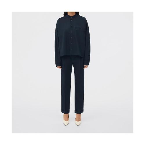  BV葆蝶家 22年秋冬 女士 長袖襯衫 chemise en grain de poudre stretch 707349V19M04140