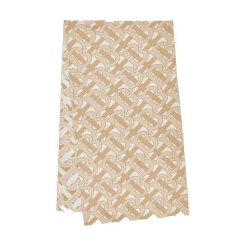  BURBERRY 22年秋冬 女士 專屬標識圖案提花羊絨圍巾 80192311