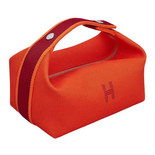 HERMES/愛(ài)馬仕 Bride-a-Brac 布面旅行收納包 洗漱包 小號(hào)女包 H103222M