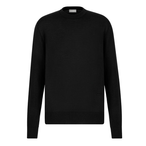 DIOR/迪奧 “ CD ICON”  黑色羊絨針織衫 男士毛衣113M647AT220_C900