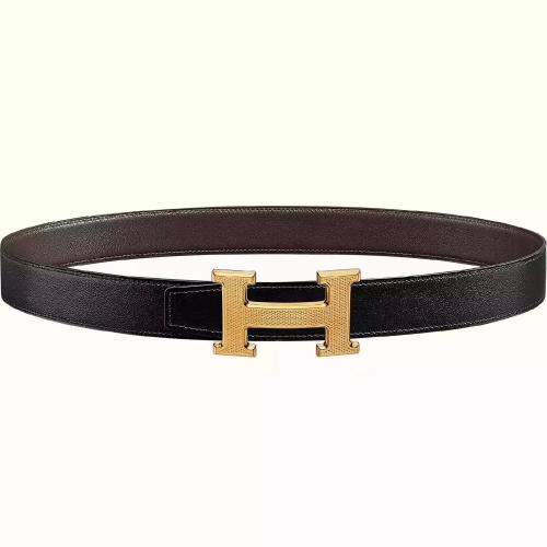  HERMES愛馬仕 22年秋冬 男士 腰帶 Boucle de ceinture H Guillochee %26 Cuir de ceinture reve