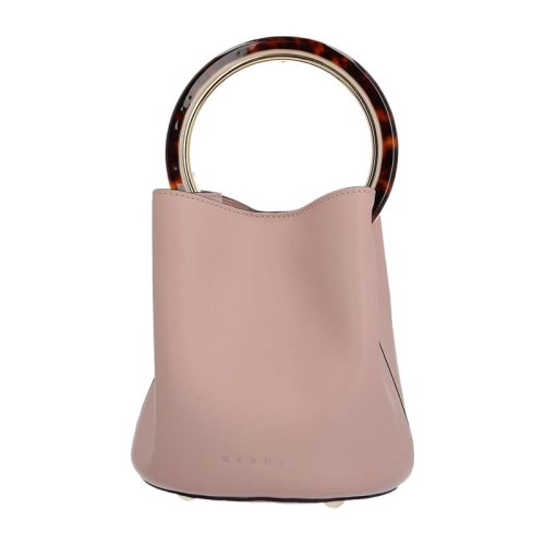 MARNI/瑪尼 蔡依林/娜扎同款 Pannier系列 女士小牛皮圓形手柄時(shí)尚水桶包手提包單肩斜挎包