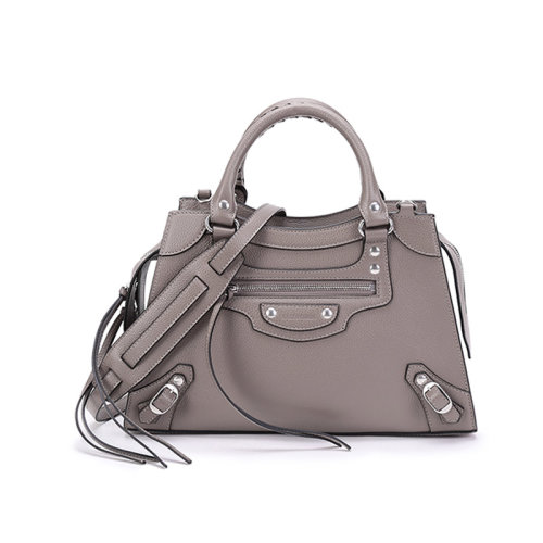 Balenciaga/巴黎世家 女士Neo Classic系列牛皮革手提單肩斜挎包機(jī)車包S碼小號 638521 15Y4Y