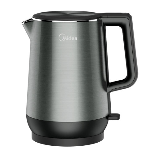 Midea/美的電水壺1.7L家用電熱水壺304不銹鋼雙層防燙自動(dòng)斷電燒水壺MK-HJ1713a