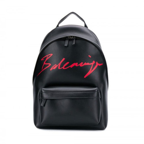 Balenciaga/巴黎世家  男女通用 時尚簡約 品牌字母LOGO印花 黑色雙肩包 5523791ED3N1000  HKY0640