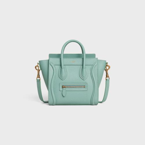  CELINE賽琳思琳 22年秋冬 女士 單肩包 SAC LUGGAGE NANO MODELE VEAU FOULONNé 189243DRU.29