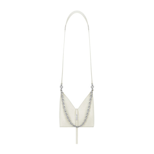 Givenchy/紀(jì)梵希  CUT OUT系列 女士迷你象牙色光滑小牛皮鏤空鏈?zhǔn)较湫涡笨鎲渭绨麭B50HNB00D-105