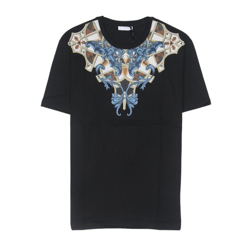 VERSACE/范思哲 男士純色棉質(zhì)復(fù)古印花裝飾圓領(lǐng)短袖上衣T恤 V800683-VJ00236 多色可選