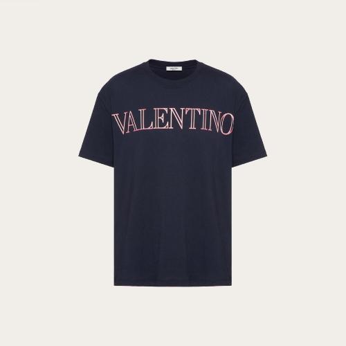  VALENTINO華倫天奴 22年秋冬 男士 短袖T恤 T-SHIRT IMPRIMé VALENTINO NEON UNIVERSE XV3MG1