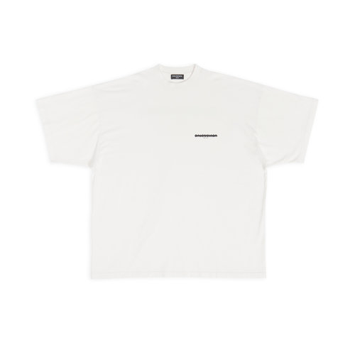 Balenciaga/巴黎世家 22年秋冬新款 男士灰白色純棉短袖T恤694576TMVJ69800