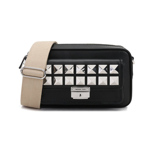 Michael Kors/邁克·科爾斯【22春夏新款】女士BRADSHAW系列皮革鉚釘裝飾單肩斜挎包相機(jī)包 32H1S2BC2T