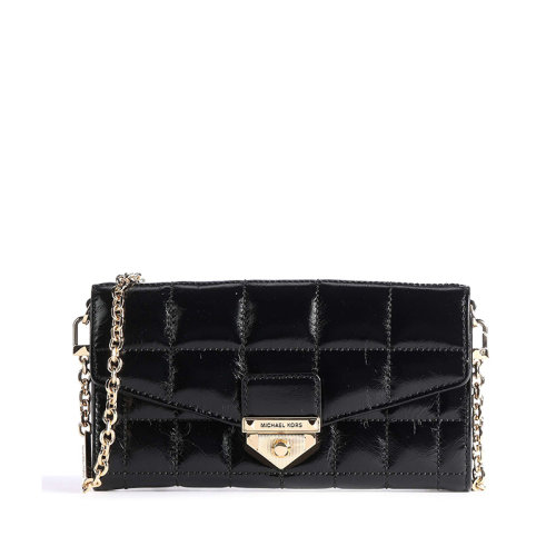 Michael Kors/邁克·科爾斯SOHO系列皮質(zhì) 銀扣翻蓋 亮面 單肩鏈條包 女款32F1G1SC9L