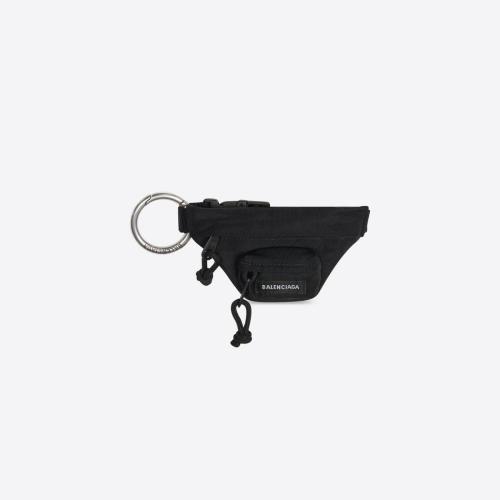  BALENCIAGA巴黎世家 22年春夏 男士 鑰匙扣 Micro Beltpack Bracelet Keyring in Black 678883