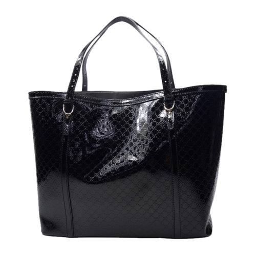 GUCCI/古馳 女士純色菱格紋漆皮經(jīng)典雙G字母徽標(biāo)印花大號(hào)搭扣開(kāi)合單肩包手提包購(gòu)物包女包 309613-AV12G 多色可選