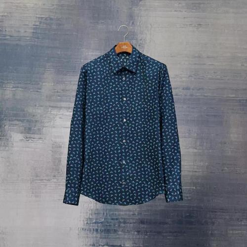  HERMES愛馬仕 22年秋冬 男士 長(zhǎng)袖襯衫 Chemise corps ajuste imprimee ??Cheval au Bar??