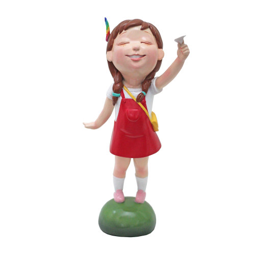 【DesignerLifestyle】Thewalkingzebra/行走的斑馬《玩紙飛機(jī)的女孩》原創(chuàng)藝術(shù)雕塑