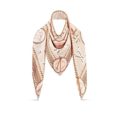  LV路易威登 22年秋冬 女士 圍巾 BRAIDED MONOGRAM PRINTED 披肩 M77702