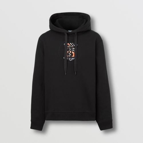  BURBERRY 22年秋冬 女士 專屬標(biāo)識(shí)裝飾棉質(zhì)混紡寬松連帽衫 80573131