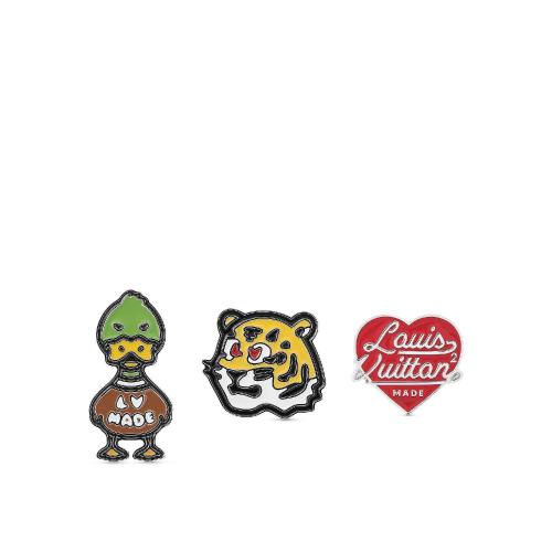  LV路易威登 22年秋冬 LV x NIGO聯名 LV2 男士 胸針 胸針套裝 MP3232 預定商品2-6周發(fā)貨