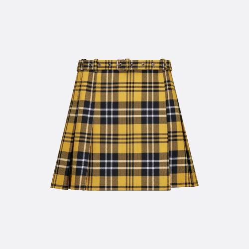  DIOR迪奧 22年秋冬 女士 半身裙 褶裥迷你裙 241J16A1216_X2830