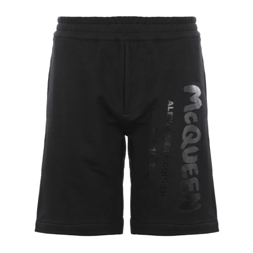 Alexander McQueen/亞歷山大麥昆22春夏字母徽標(biāo)男士短褲688717QSZ81