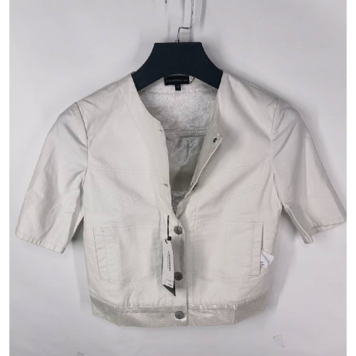 Emporio Armani/安普里奧阿瑪尼 女士白色短袖外套AGB01 CB G1瑕疵折扣