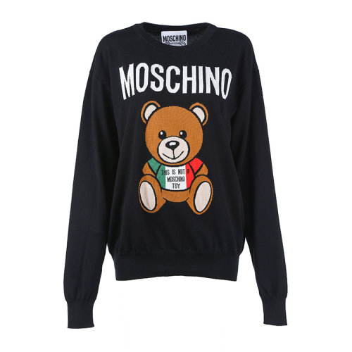 MOSCHINO/莫斯奇諾泰迪熊圖案棉質(zhì)寬松女士針織衫/毛衣V091005021