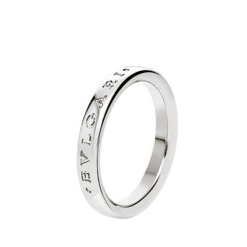 BVLGARI/寶格麗 結(jié)婚對戒系列FEDI 男女通用精雕BVLGARI徽標(biāo)鉑金戒指 355225
