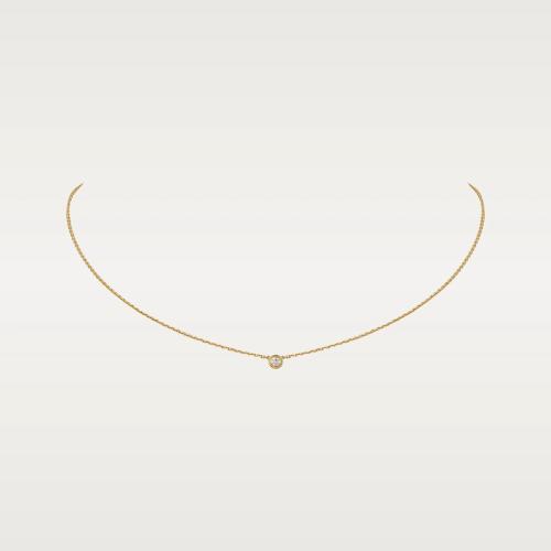  CARTIER 22年秋冬 女士 項(xiàng)鏈 Cartier d'Amour 項(xiàng)鏈，超小號款 18K黃金