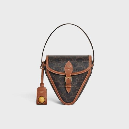  CELINE賽琳思琳 22年秋冬 女士 手提包 PETANQUE GAME標(biāo)志印花牛皮革手袋 4M0722DL3.04LU