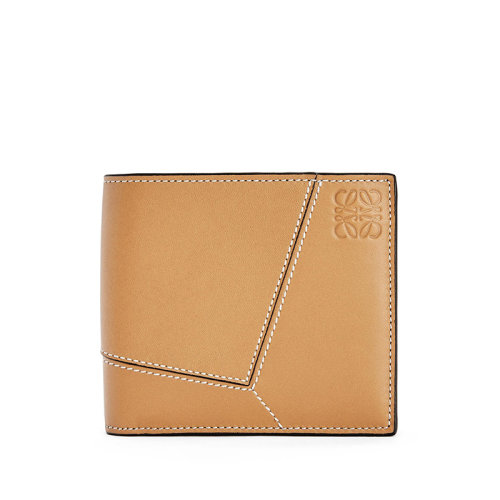 LOEWE/羅意威 Puzzle系列 男士淺焦糖色光滑小牛皮雙折錢(qián)包0010531473