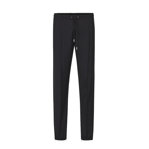 DIOR/迪奧      男士黑色羊毛斜紋布運動褲733C138E3226_C900