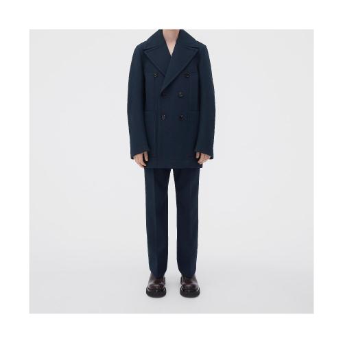  BV葆蝶家 22年秋冬 男士 大衣 manteau en laine double melangee 715281VKPH04817