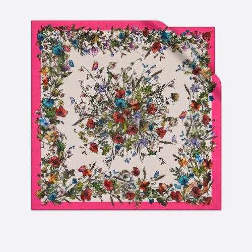  DIOR迪奧 女士 絲巾 D-Millefiori 方巾 15MIF090I611_C*w*431 預(yù)定商品1-3周發(fā)貨