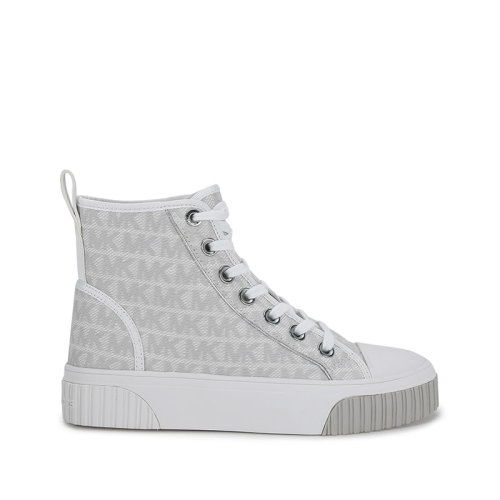 Michael Kors/邁克·科爾斯 2021款 MK女鞋 織物系帶高幫運動鞋板鞋帆布鞋 43T1GTFE6Y