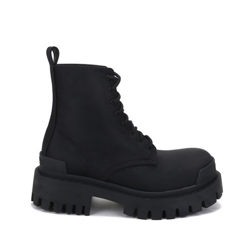 Balenciaga/巴黎世家 女士織物Strike系帶靴子短靴 624835 W2DY0