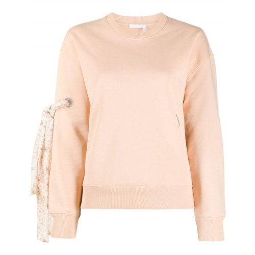  CHLOE/克洛伊 女士裸粉色棉質(zhì)衛(wèi)衣 C21SJH36086 6H3 PLFSX