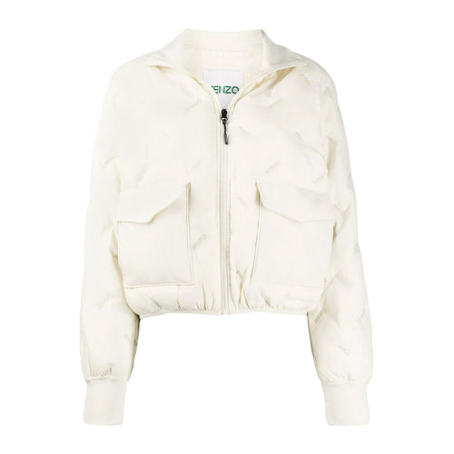 Kenzo/高田賢三  女裝 服裝 紅色鵝絨絎縫短款飛行服夾克 女士羽絨服 FA52BL105580