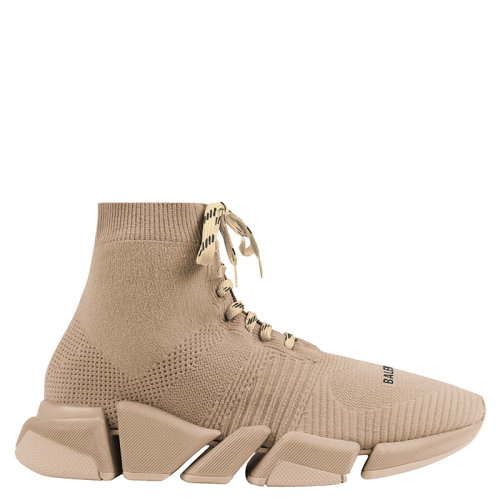 Balenciaga/巴黎世家  Speed 2.0系列 男士米色網(wǎng)眼系帶運(yùn)動(dòng)鞋617258W2DB19710