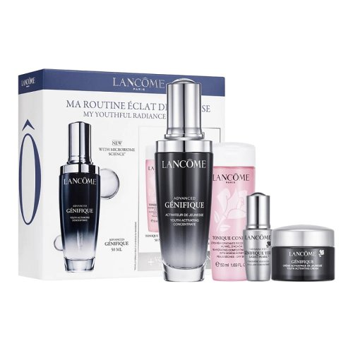 Lancome/蘭蔻 限量套裝 「小黑瓶」系列肌底液粉水大眼精華面霜4件套