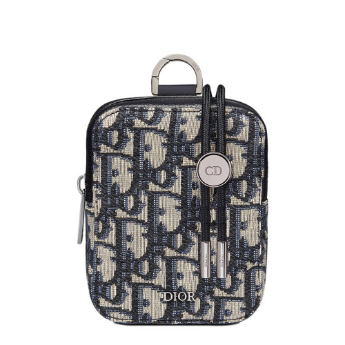 DIOR/迪奧 22春夏新款D-TOUCH系列 男士NANO款經(jīng)典老花提花織物豎版掛脖手拿零錢包2ESBC271YSE_H05E