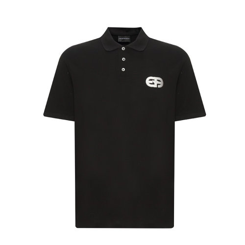 Emporio Armani/安普里奧阿瑪尼 22春夏 男士黑色短袖T恤POLO衫 3L1FAT-1JTKZ-0999