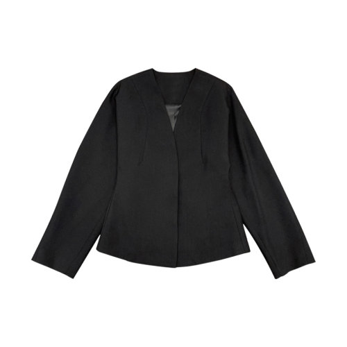 GeleiStory/GeleiStory  秋季新款英倫風(fēng)V領(lǐng)暗扣收腰設(shè)計(jì)感西服外套  女士西服