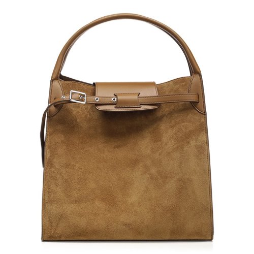 CELINE/賽琳 19年春夏 方扣 復(fù)古 女包  女性 Big Bag Bucket系列 托特包 米色 手提包 189863BEJ 04FG