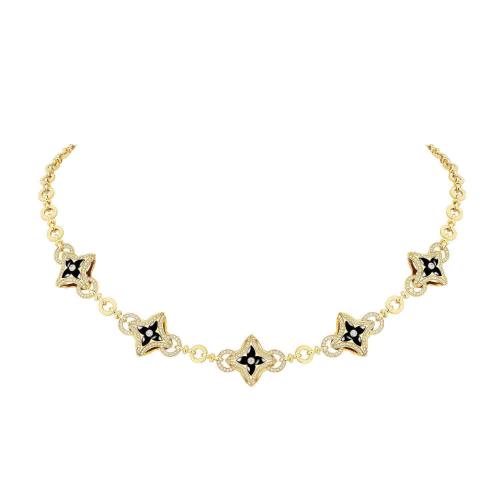  LV路易威登 22年秋冬 女士 項鏈 EVER BLOSSOM 18K 金縞瑪瑙鉆石項鏈 Q94523