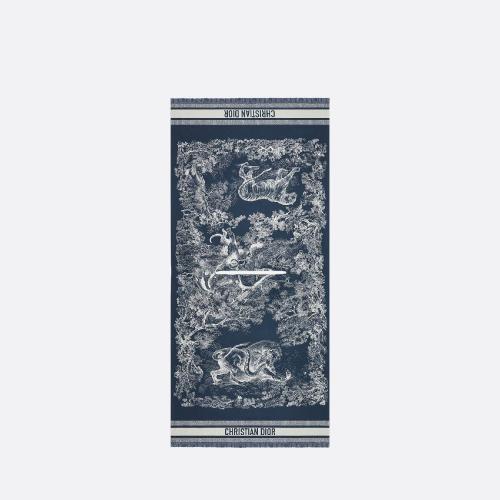  DIOR迪奧 22年秋冬 女士 斗篷 Poncho Toile de Jouy Sauvage 21JOU370I602_C585